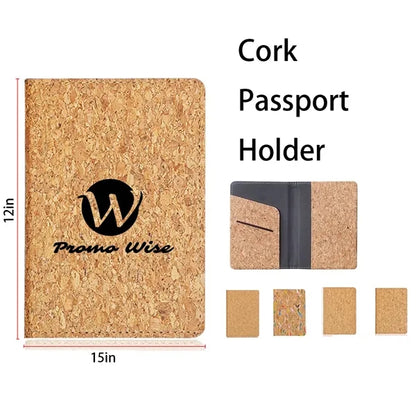 Eco-Friendly Natural Cork Unisex Passport Card Holder
