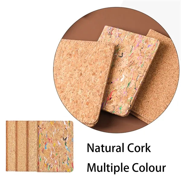 Eco-Friendly Natural Cork Unisex Passport Card Holder
