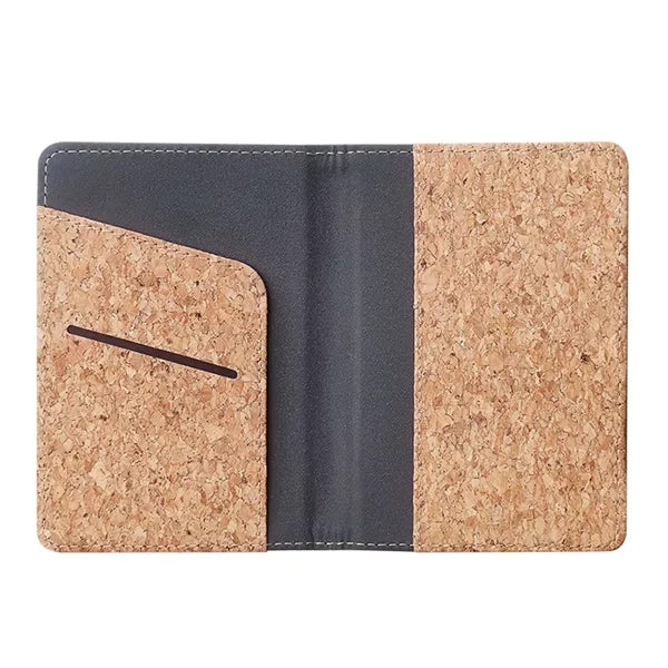 Eco-Friendly Natural Cork Unisex Passport Card Holder