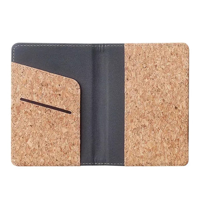 Eco-Friendly Natural Cork Unisex Passport Card Holder