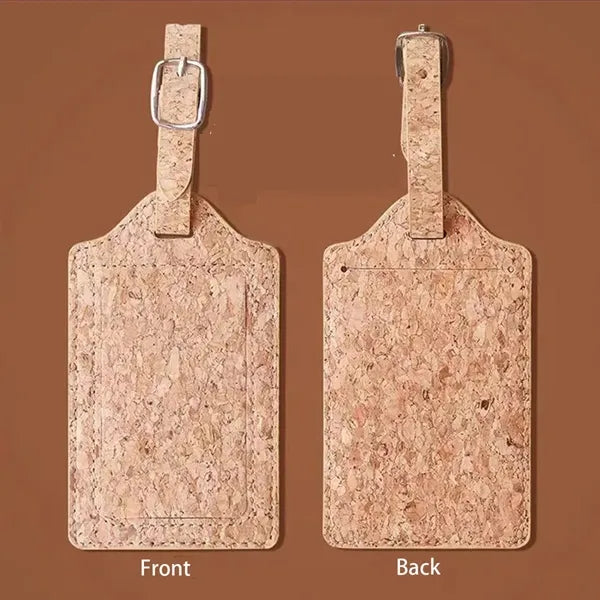 Durable Eco-Friendly Unique Unisex Natural Cork Luggage Tag