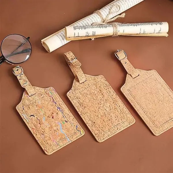 Durable Eco-Friendly Unique Unisex Natural Cork Luggage Tag