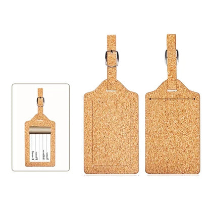 Durable Eco-Friendly Unique Unisex Natural Cork Luggage Tag
