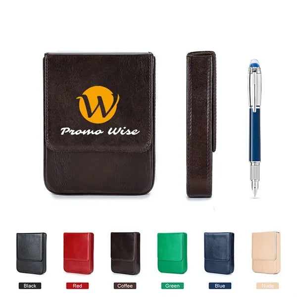 3/6 Slot Genuine Leather Large Capacity Pen Holder