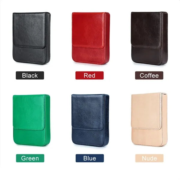 3/6 Slot Genuine Leather Large Capacity Pen Holder
