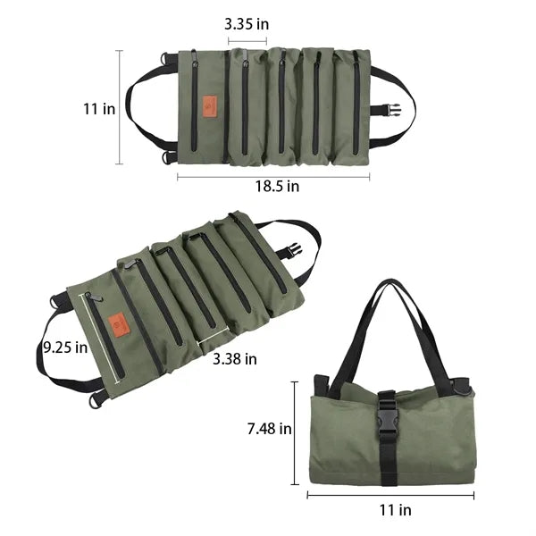 Canvas Roll-Up Tool Bag