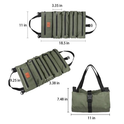 Canvas Roll-Up Tool Bag
