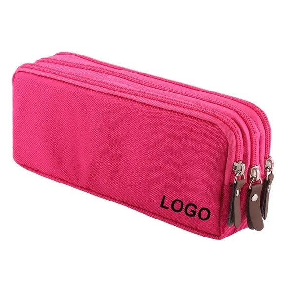 3 Compartments Large Capacity Pencil Case