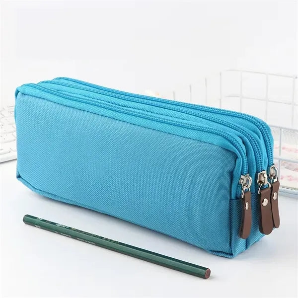 3 Compartments Large Capacity Pencil Case