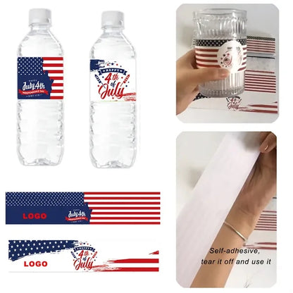 24 Pack Independence Day Bottle Stickers