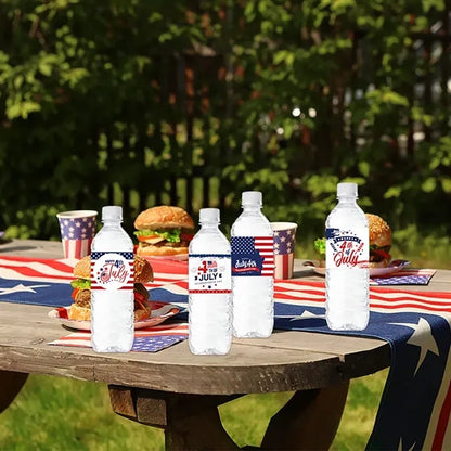 24 Pack Independence Day Bottle Stickers