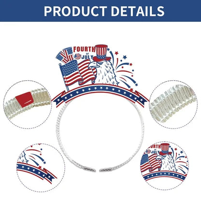 6-Pcs 4th of July Decorative Patriotic Party Headbands