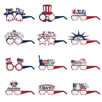 18-Pcs 4th of July Accessories Patriotic Party Eyeglasses