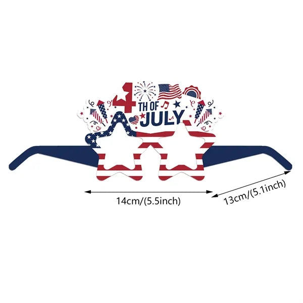 18-Pcs 4th of July Accessories Patriotic Party Eyeglasses