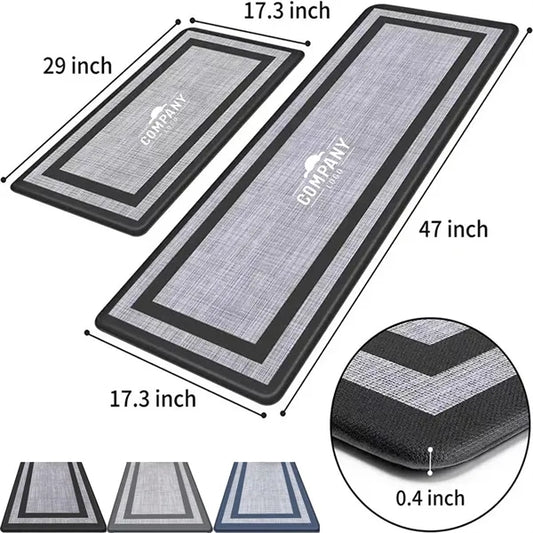 Cushioned Non Slip Rugs For Kitchen Floor Set Of 2 Pcs