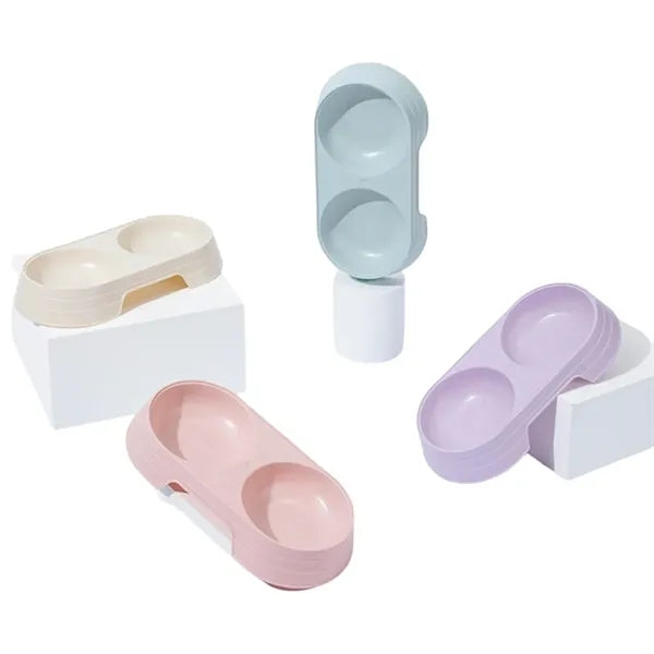 2 In 1 Plastic Pet Bowl