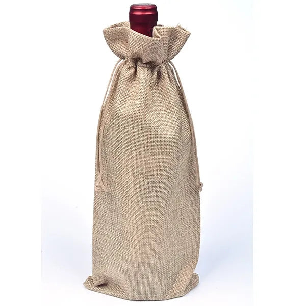 Burlap Wine Bag