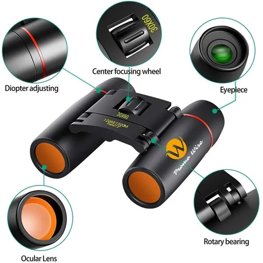 30x60 Waterproof Lightweight Binoculars for Sightseeing