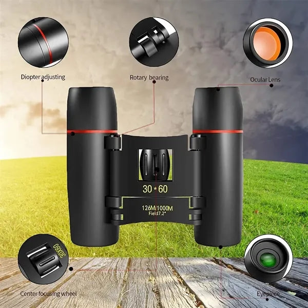 30x60 Waterproof Lightweight Binoculars for Sightseeing
