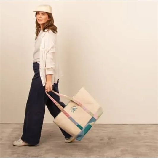 4CP TRIM MORRIS TOTE - LARGE ZIPPERED
