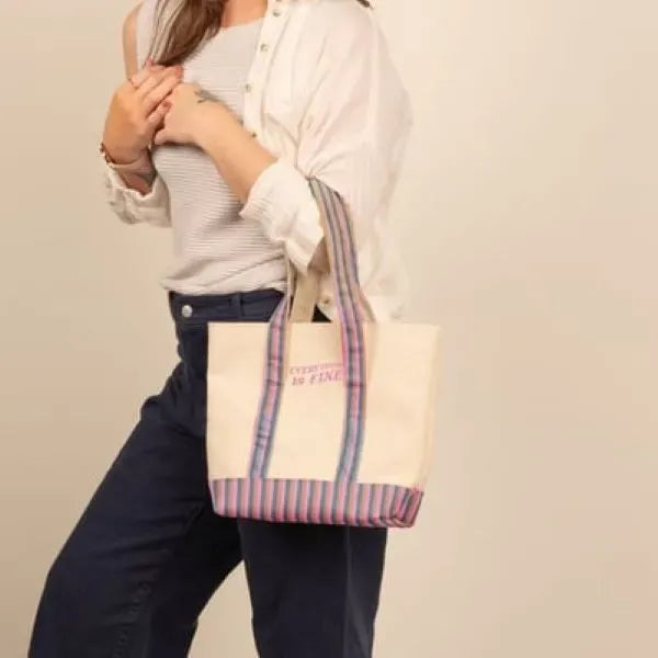 4CP TRIM MORRIS TOTE - SMALL ZIPPERED