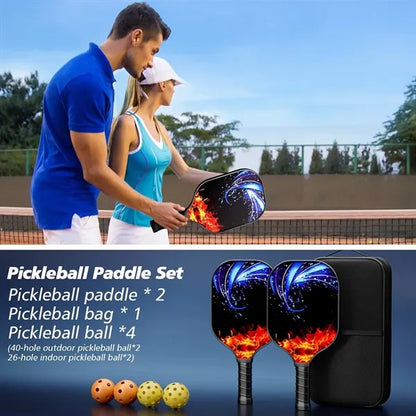 Carbon Fiber Pickleball Set For Kids w/ EVA Bag