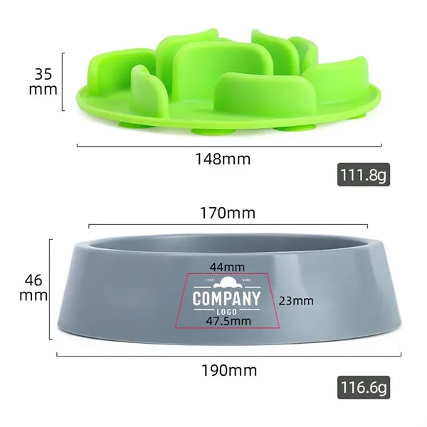 Slow Feeder Dog Bowls With Suction Cup