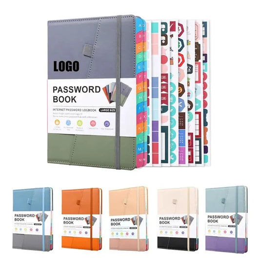 PU A5 Password Notebook