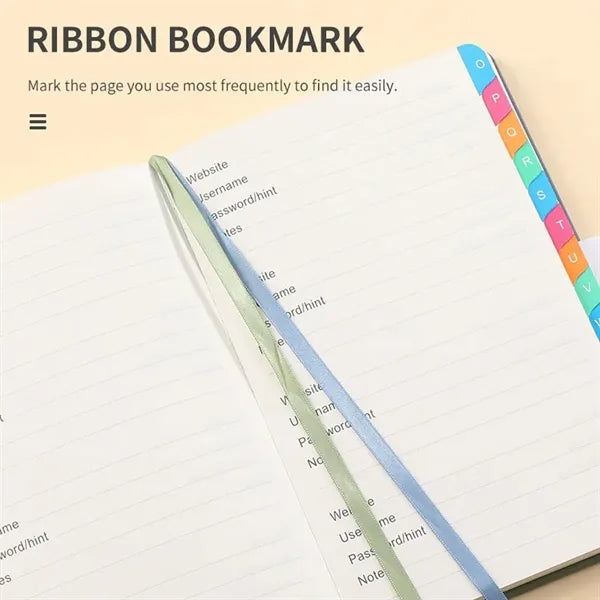 PU A5 Password Notebook