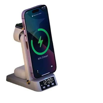 Alarm Clock with Wireless Charging Station