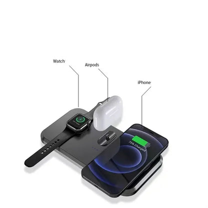 3 in 1 Standing Cell Phone Charging Holder Wireless Charger