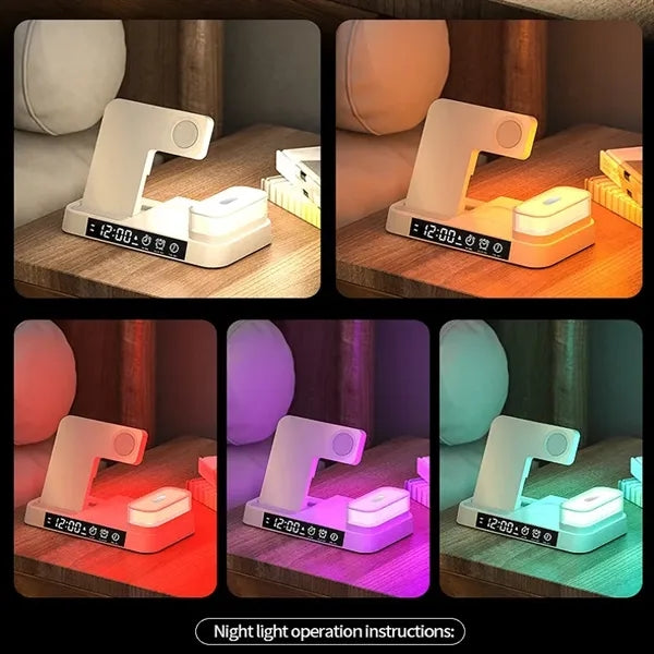 Night Light Fast Wireless Charger Alarm Clock