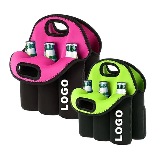 Neoprene Wine Carrier Tote Bag with 6 pockets
