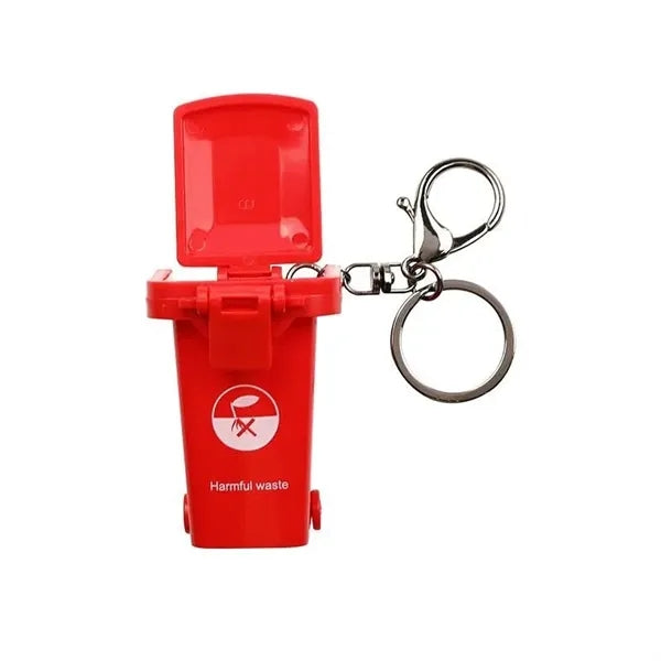Trash Can Keychain