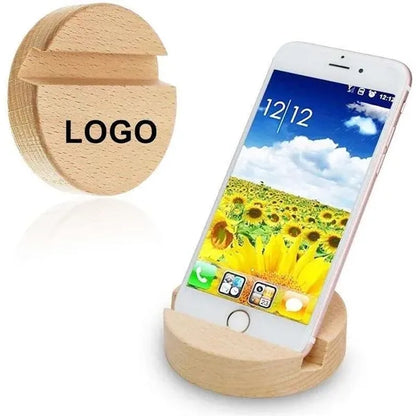 Round Wood Mobile Phone Holder