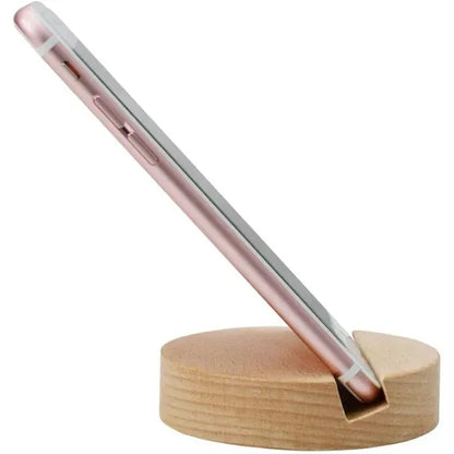 Round Wood Mobile Phone Holder