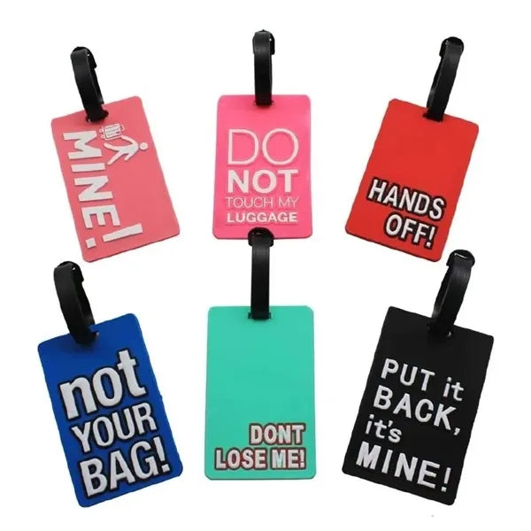 PVC Soft Rubber Embossed Luggage Tag