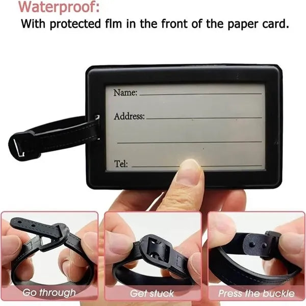 PVC Soft Rubber Embossed Luggage Tag
