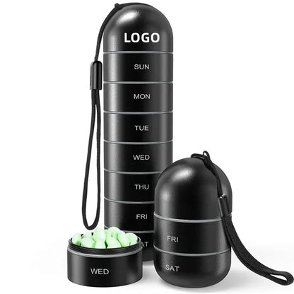 Metal Moisture Proof Weekly Pill Organizer