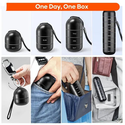 Metal Moisture Proof Weekly Pill Organizer