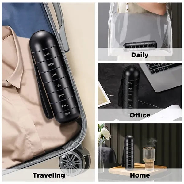 Metal Moisture Proof Weekly Pill Organizer