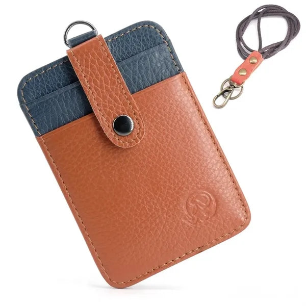 Leather Card Holder With Lanyard