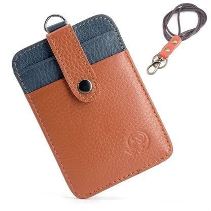 Leather Card Holder With Lanyard