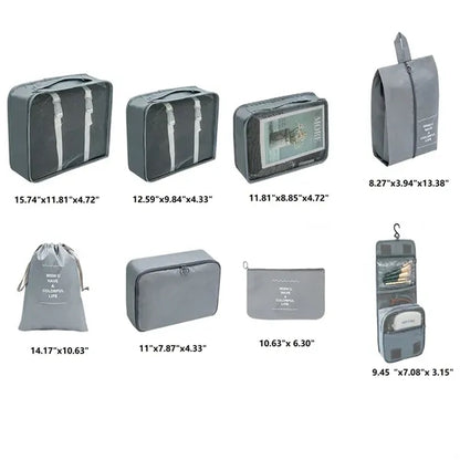 8 PCS Travel Luggage Organiser Set