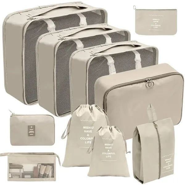 10 Piece Foldable Waterproof Packing Cubes