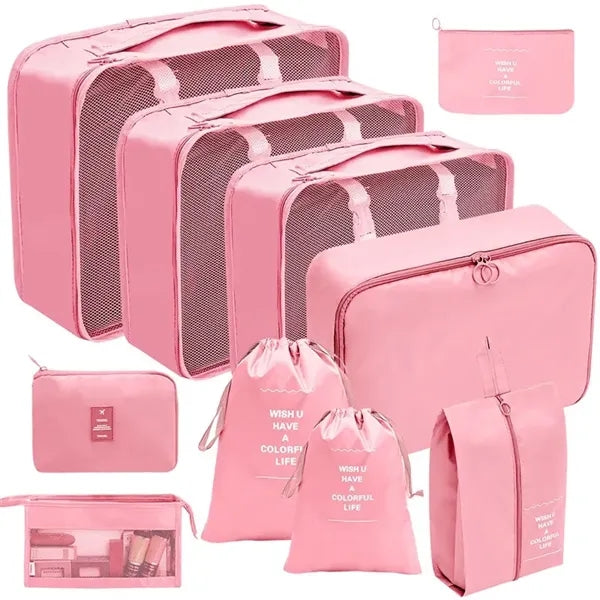 10 Piece Foldable Waterproof Packing Cubes