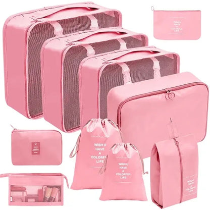 10 Piece Foldable Waterproof Packing Cubes