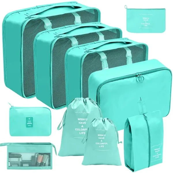 10 Piece Foldable Waterproof Packing Cubes
