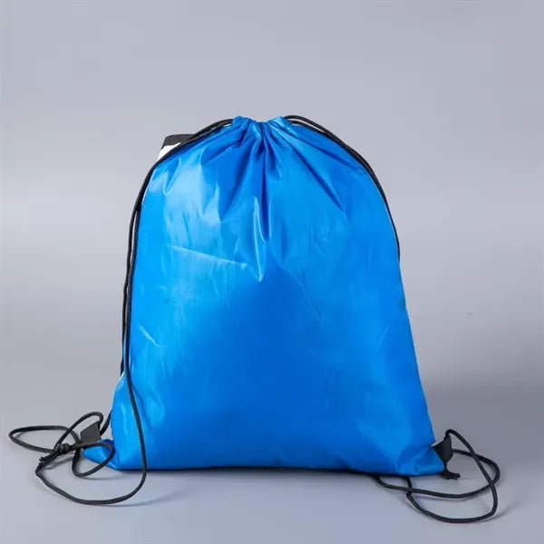 Printed Mesh Pocket Drawstring Backpack