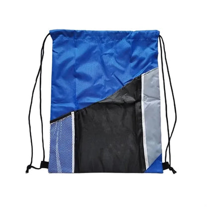 Printed Mesh Pocket Drawstring Backpack